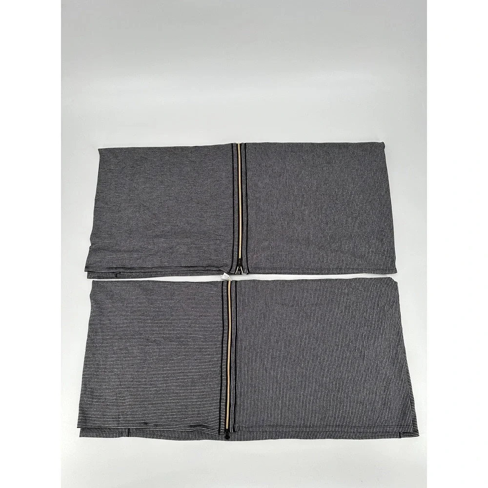 Lot‎ Of 2 Lululemon Special Edition Vinyasa Scarf Tonka Stripe Black Gold Zip